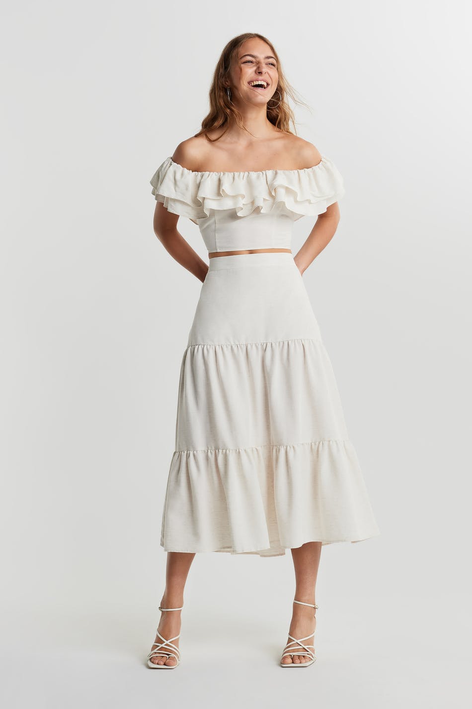 Vanja linenmix skirt