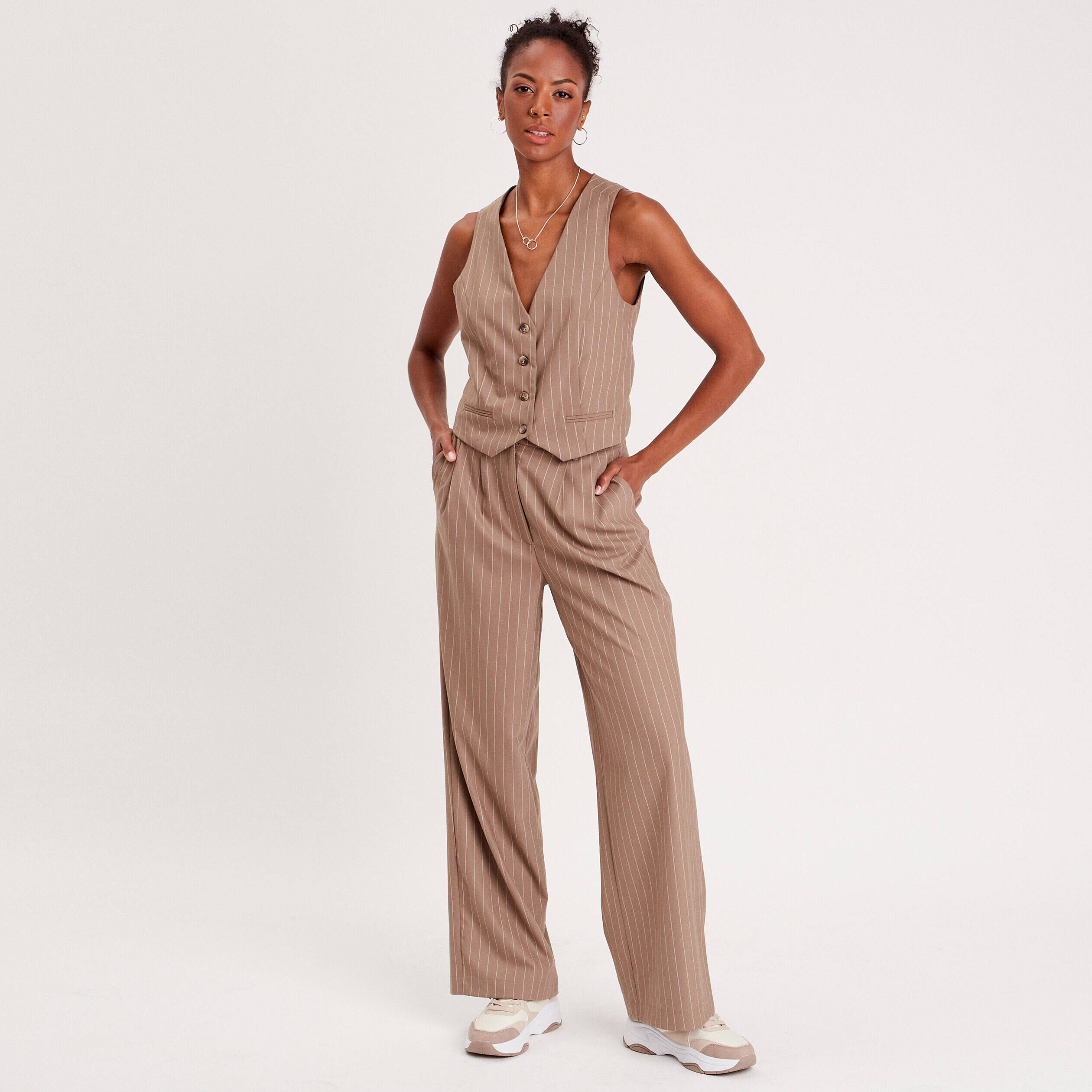 Veston sans manches beige femme | Cache Cache