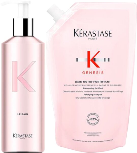 Kérastase Genesis Bain Nutri-Fortifiant Refill & Aluminiumflasche Shampoo