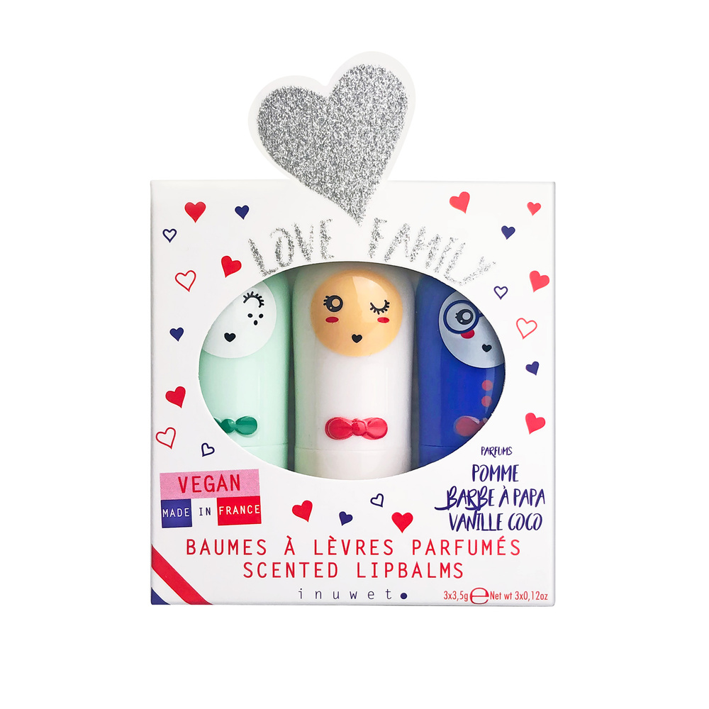 Inuwet Coffret trio baumes à lèvres 
