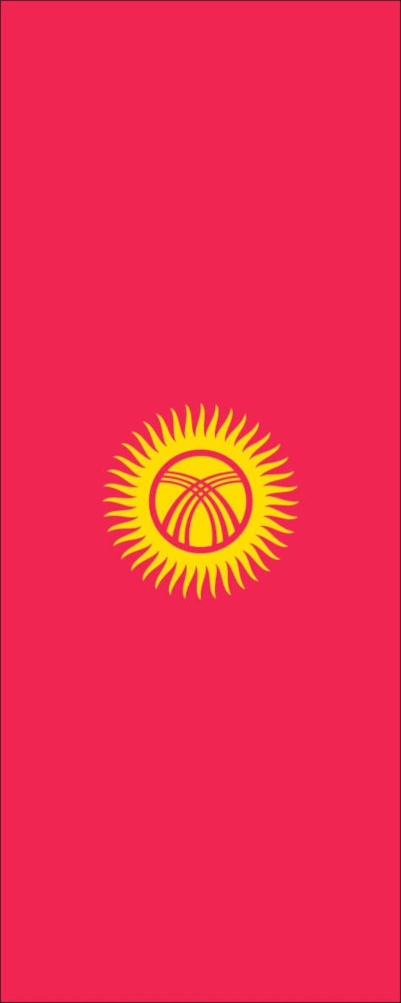 flaggenmeer Flagge Flagge Kirgisistan 110 g/m² Hochformat