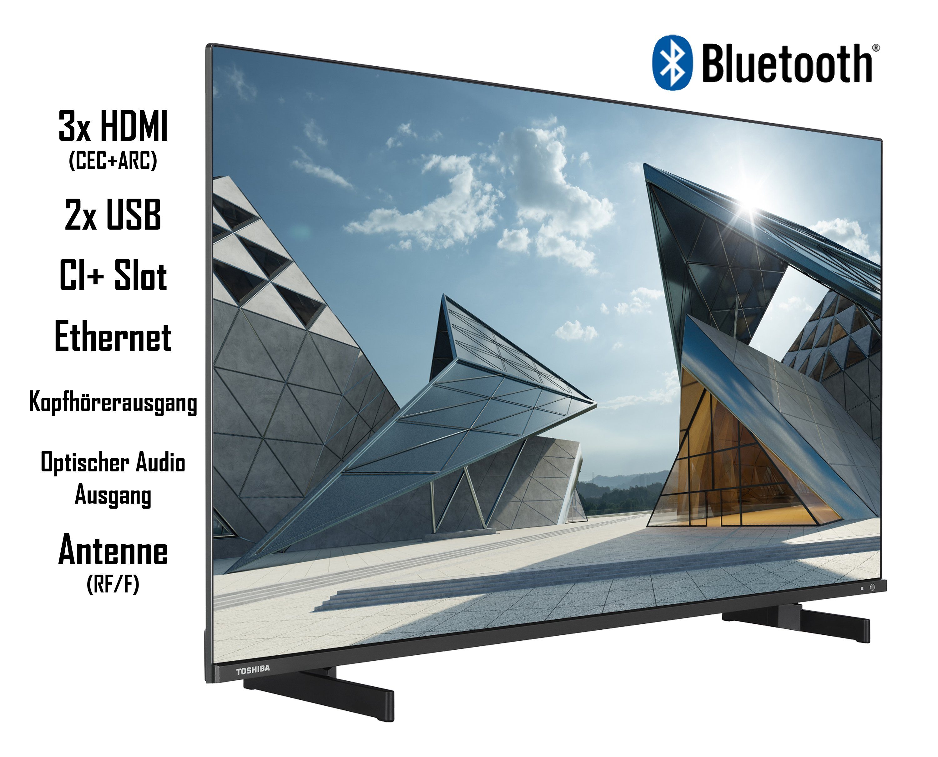 Toshiba 43QL5D63DAY QLED-Fernseher (108 cm/43 Zoll, 4K Ultra HD, Smart TV, HDR Dolby Vision, Triple-Tuner, Sound by Onkyo - Inkl. 6 Monate HD)