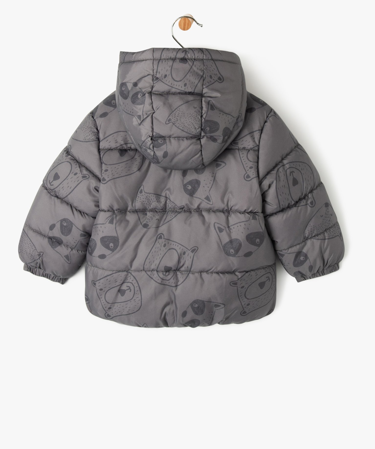 Blouson à capuche doublé polaire bébé Garçon gris | GEMO