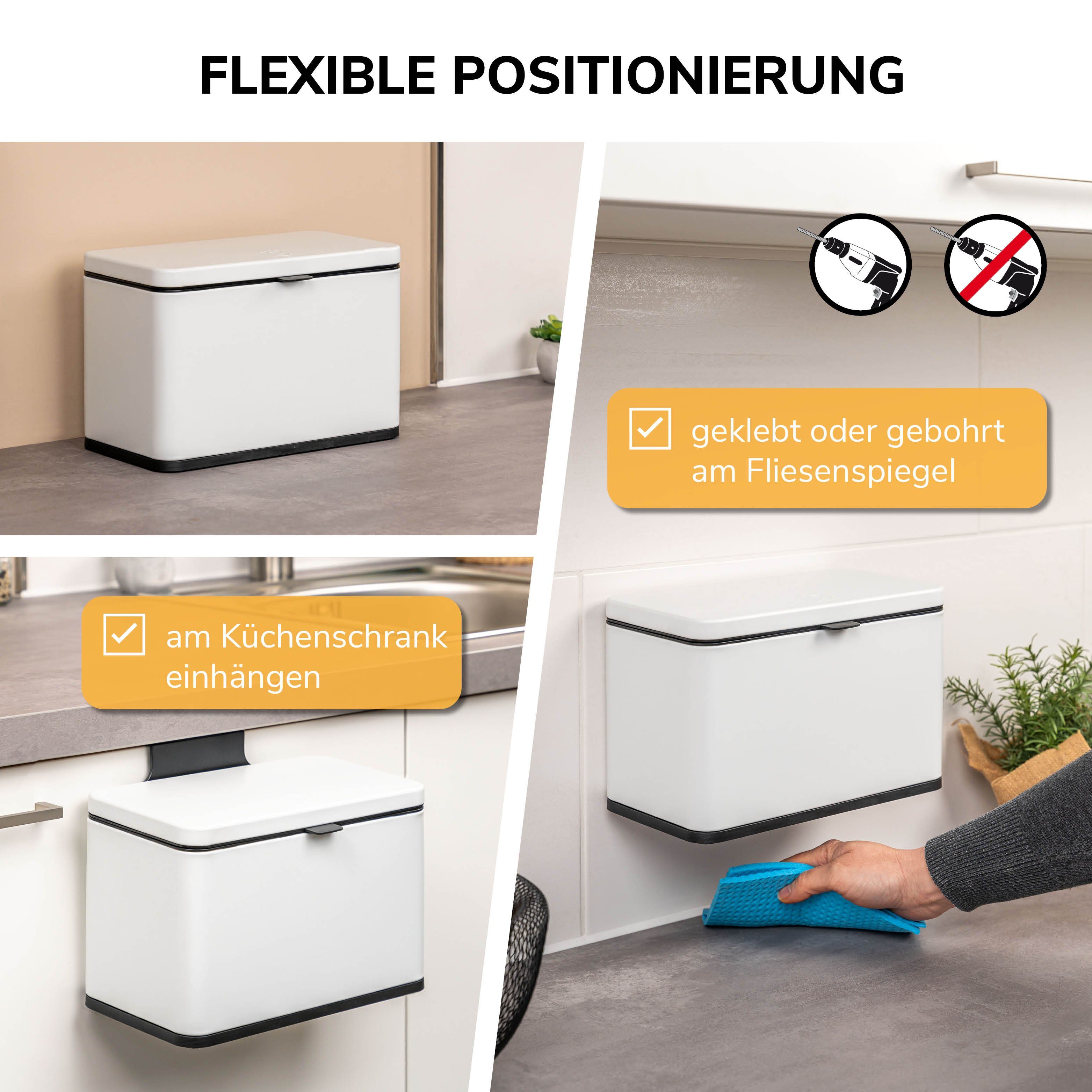 eluno Biomülleimer 3L mit Kohlefilter, Komposteimer
