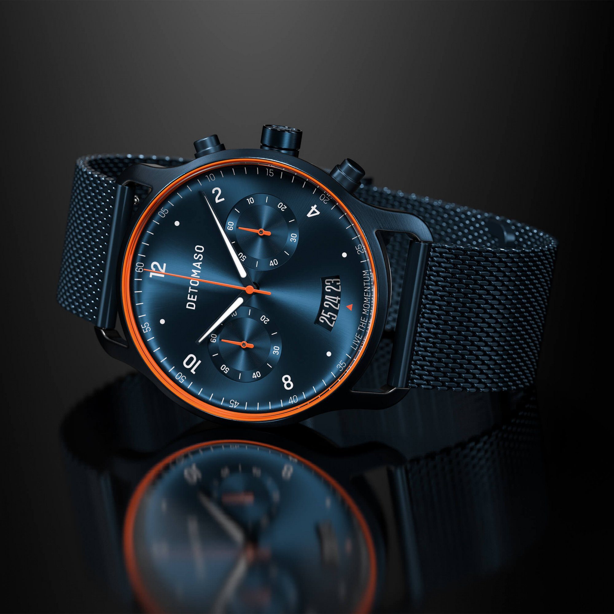 DETOMASO Chronograph SORPASSO CHRONO VELOCITÀ BLUE ORANGE