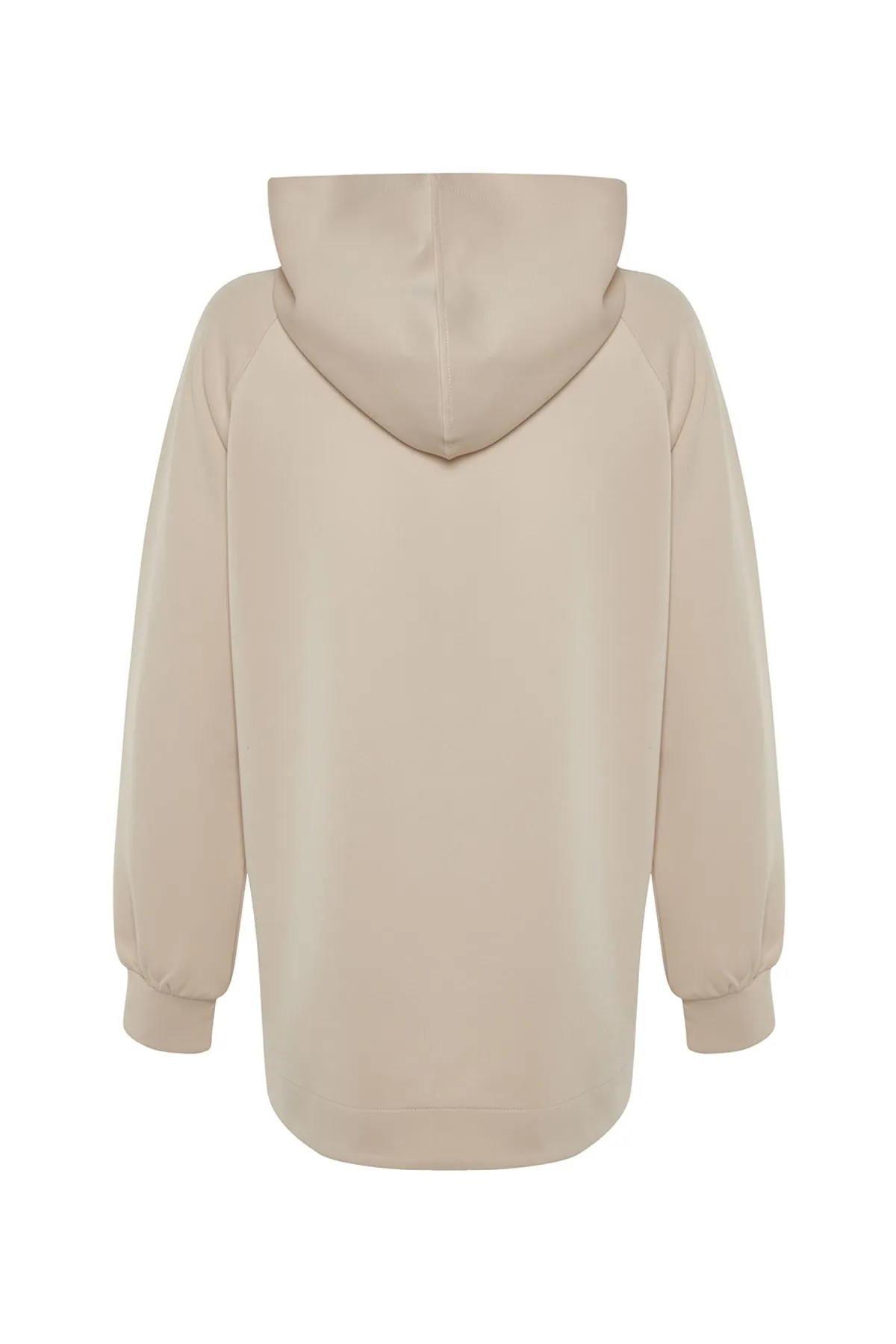 Trendyol Modest  Cremefarbenes Kapuzen-Tauch-/Tauch-Strick-Sweatshirt TCTAW24TW00002