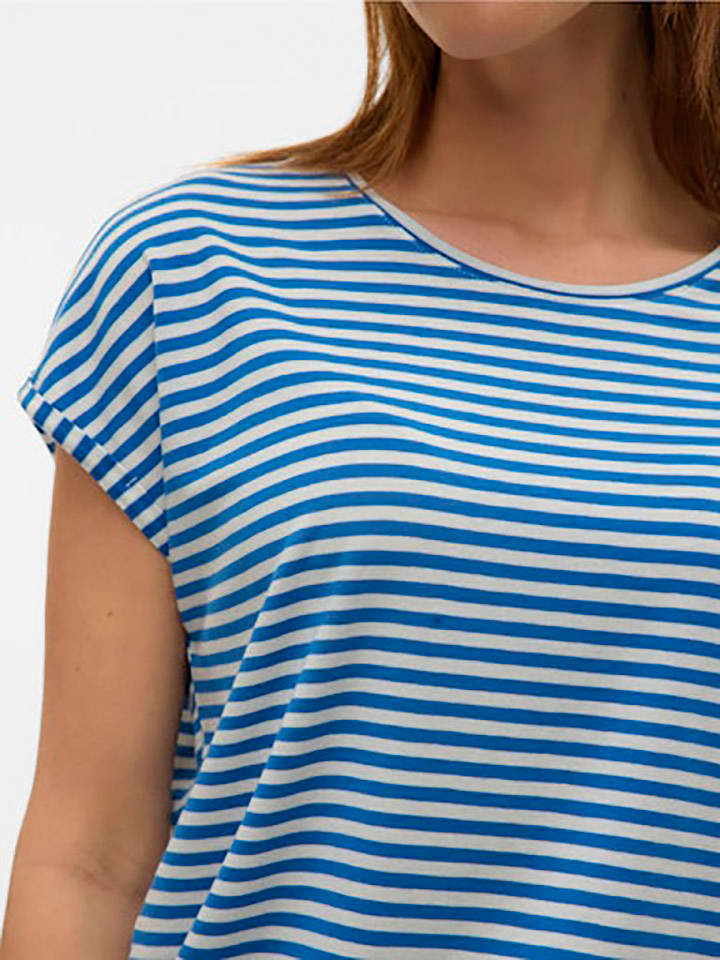 Vero Moda Shirt in Blau/ Weiß günstig kaufen