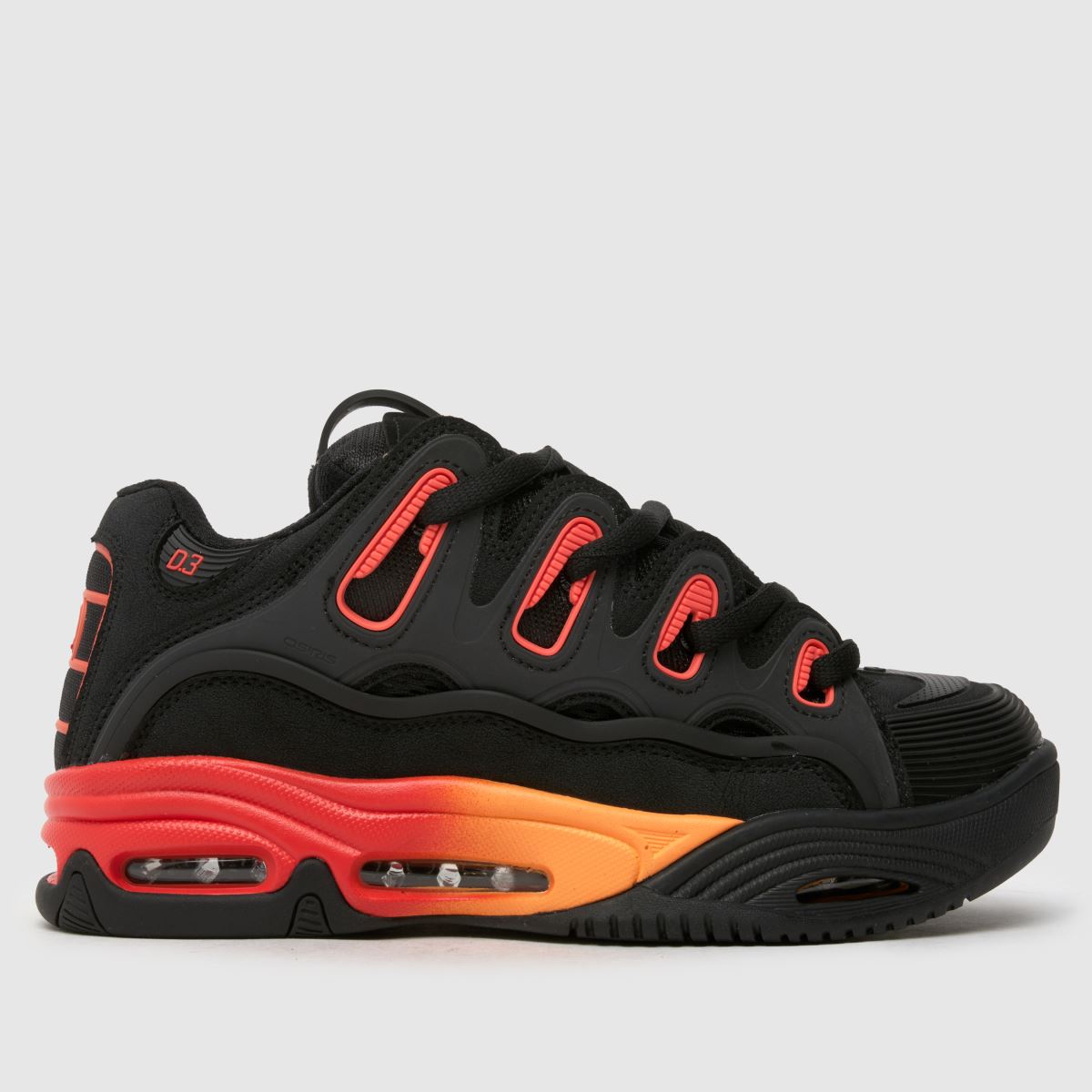 OSIRIS d3 2001 sportcipő fekete és narancssárga színben