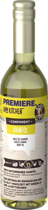 PREMIERE Ergänzungsfutter & Aufzucht PREMIERE RAW KITCHEN Hanföl 500ml