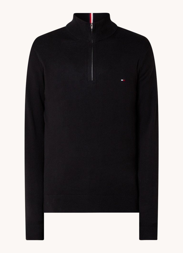 Tommy Hilfiger Pima fine-knit sweater in cashmere blend with logo embroidery