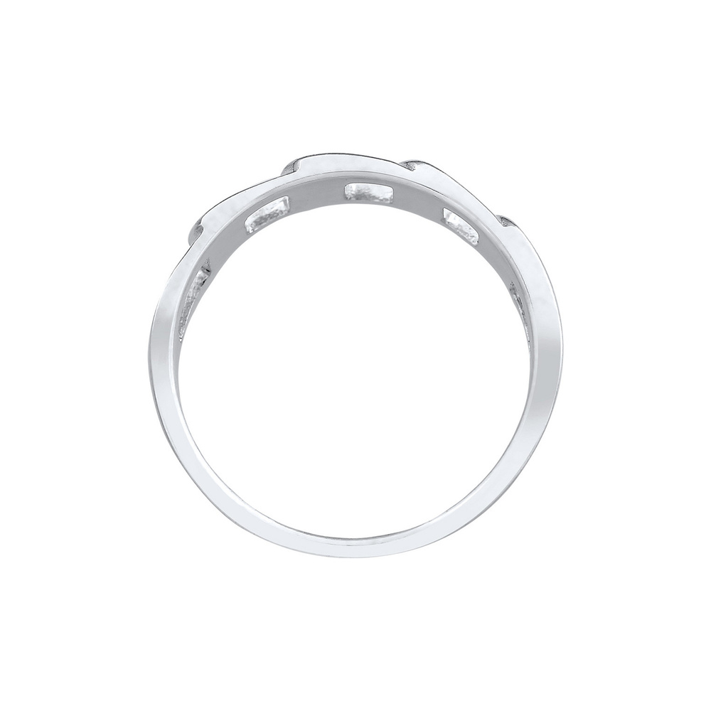 KUZZOI KUZZOI Bague Hommes Chunky Chain look maillons en argent sterling 925 Bague