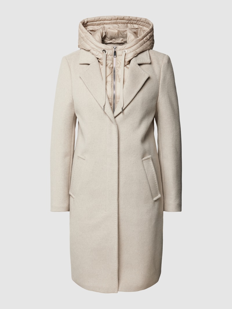Kurzmantel im Double-Layer-Look in beige