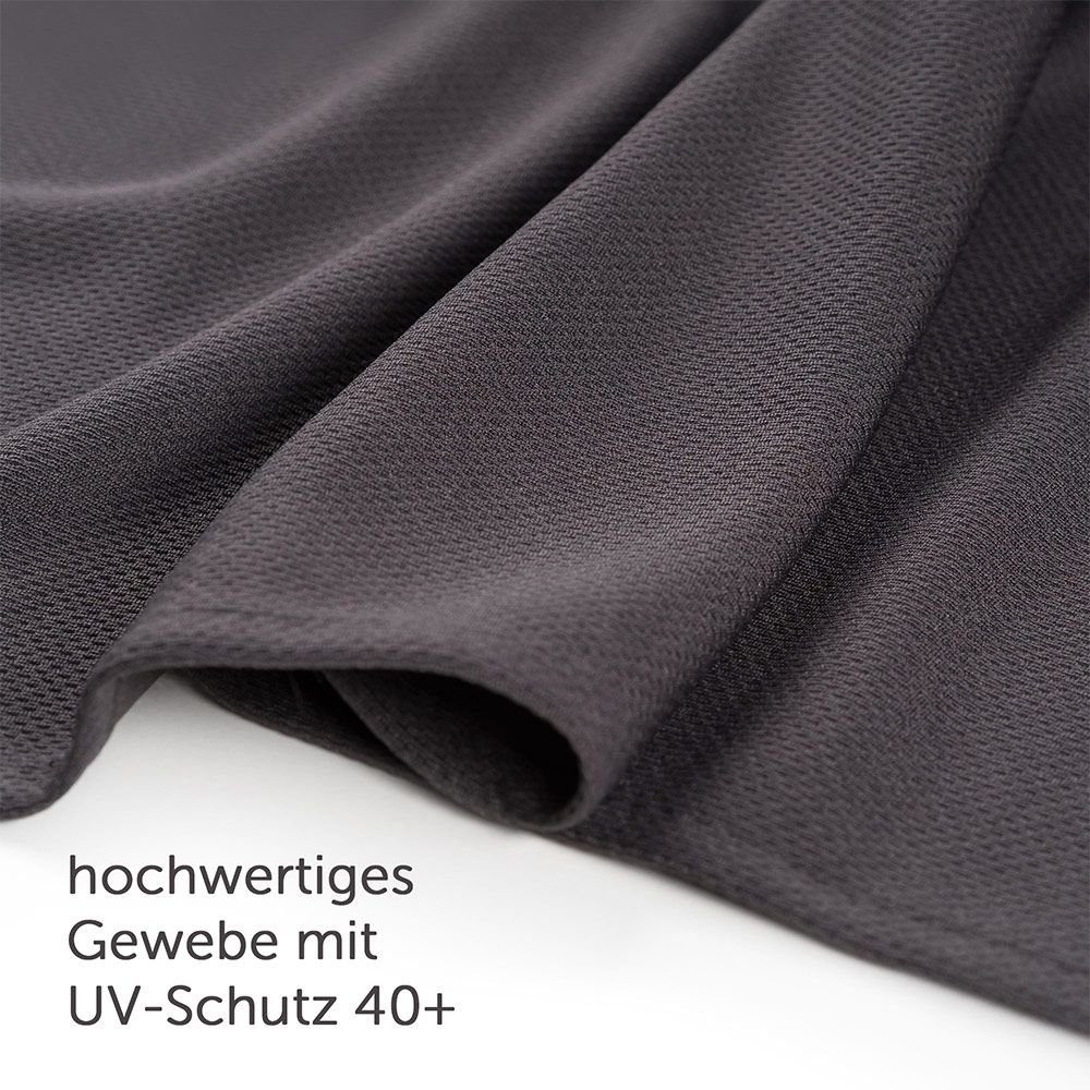 Sonnenschutz Universal - Doppelpack - Dunkelgrau, Zamboo, Sonnenschutz Tuch für Auto Seitenscheiben mit Saugnapf Befestigung