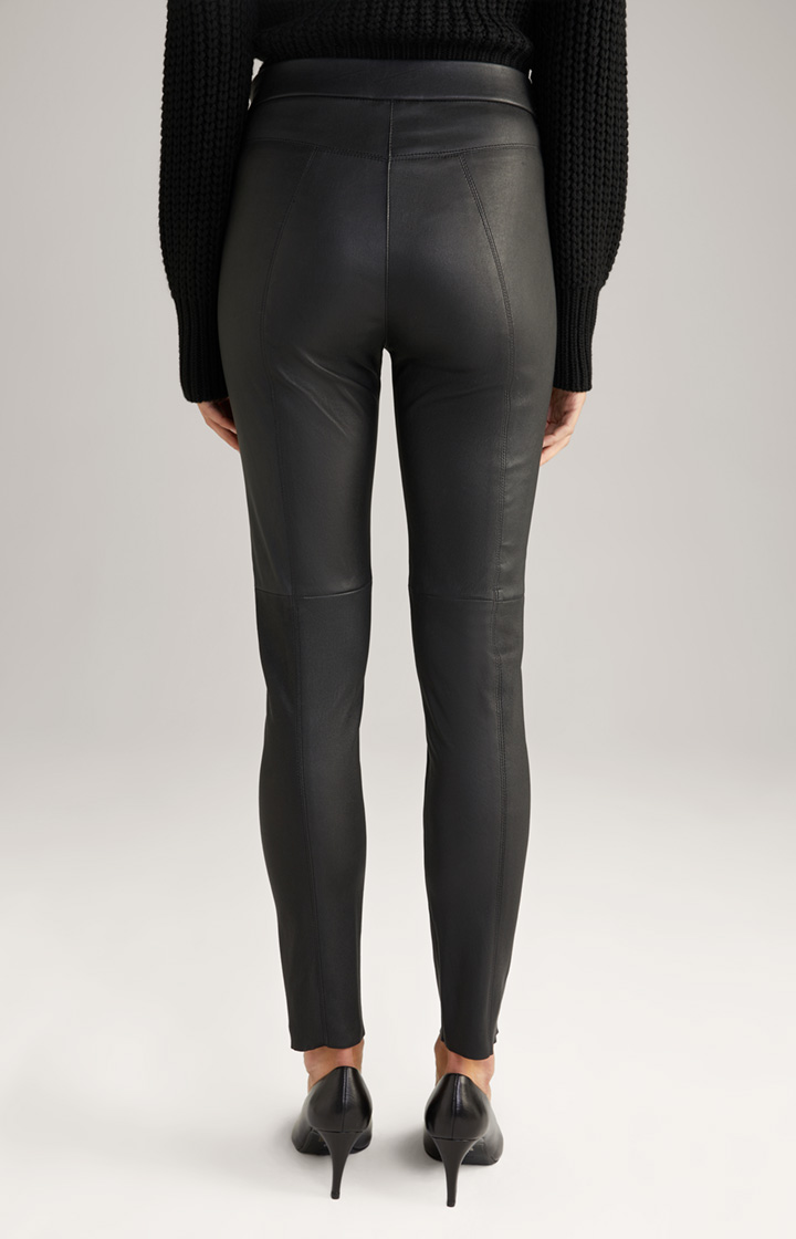 Leder-Jeggings in Schwarz