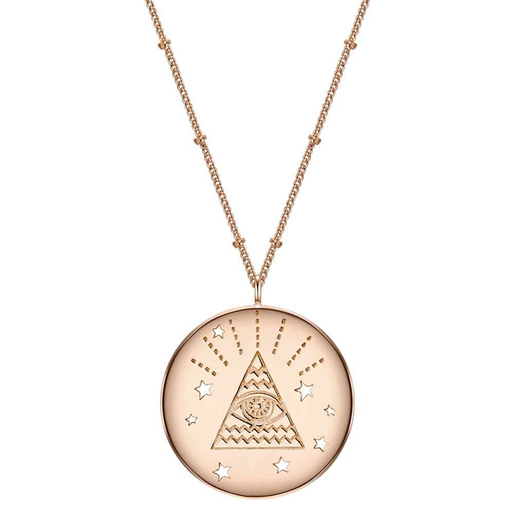 Glanzstücke München Collier en argent Œil omniscient Argent sterling en Or rose collier