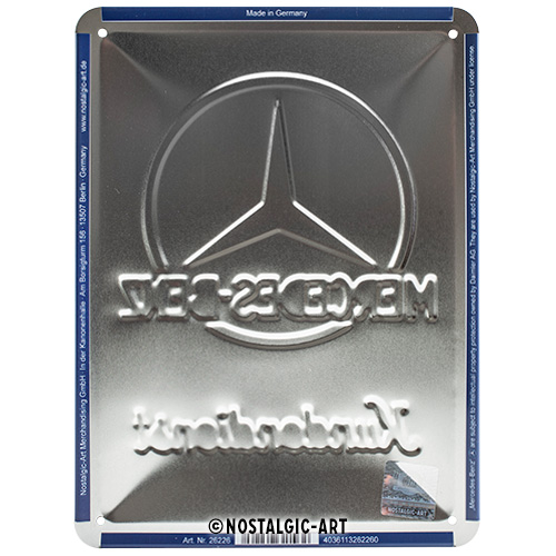 Nostalgic Art Retro Blechschild 15x20cm, Motiv "Mercedes-Benz - Kundendienst", 1 Stück - ATU