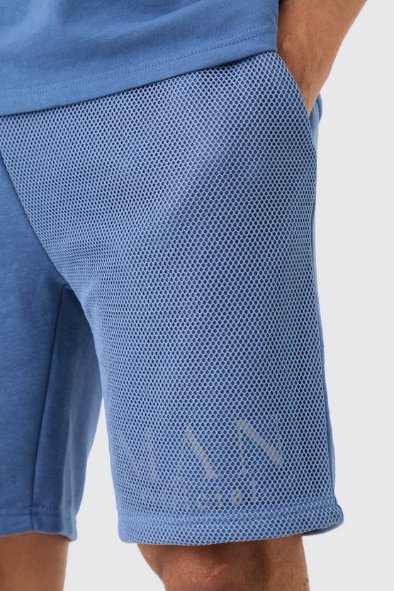 Loose Fit Man Official Splice Mesh Short