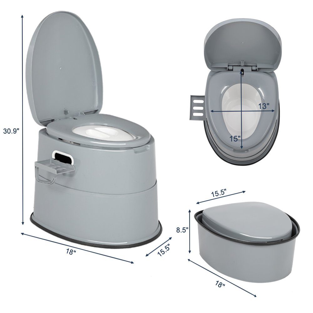 VINGLI Campingtoilette Tragbare Mobile Toilette