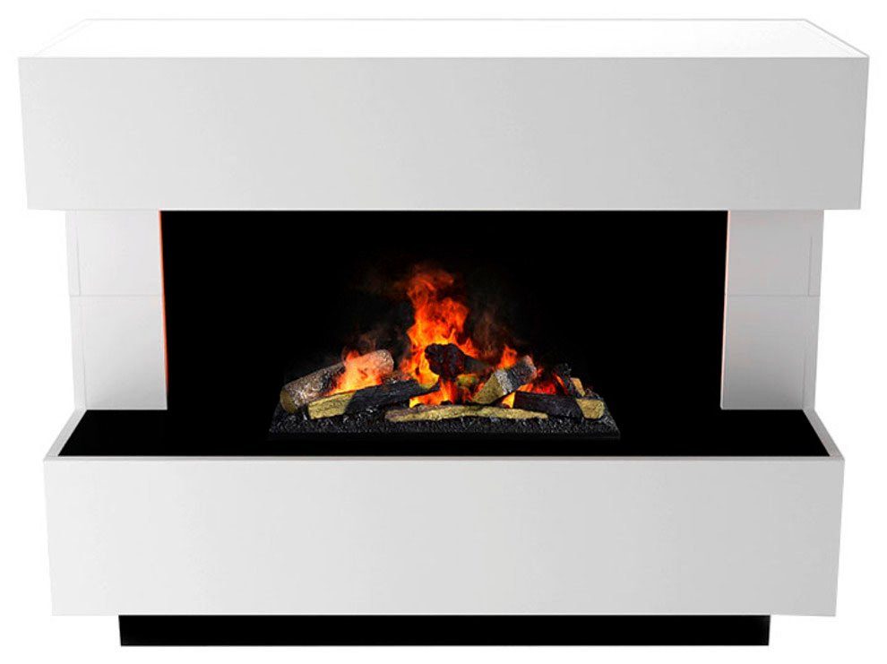 GLOW FIRE Elektrokamin Kant, Wasserdampfkamin mit 3D Feuer mit integriertem Knistereffekt