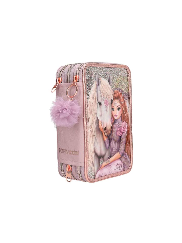 Depesche 3-Fach Federtasche VIVA VIOLET inkl. Stifte TOPModel 7,5 x 13 x 20 cm in lila günstig kaufen onesize