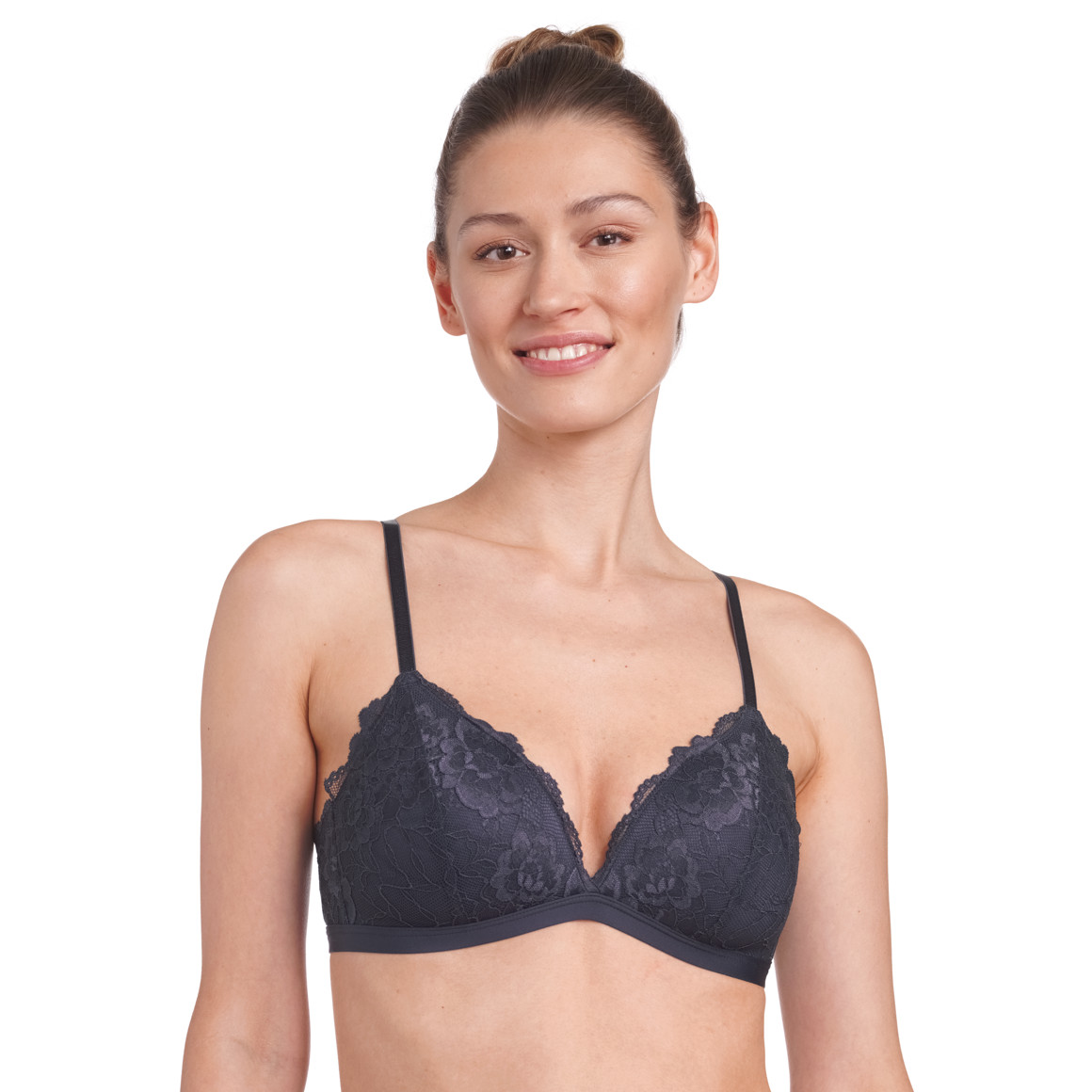 2 Damen Soft-BHs mit floraler Spitze