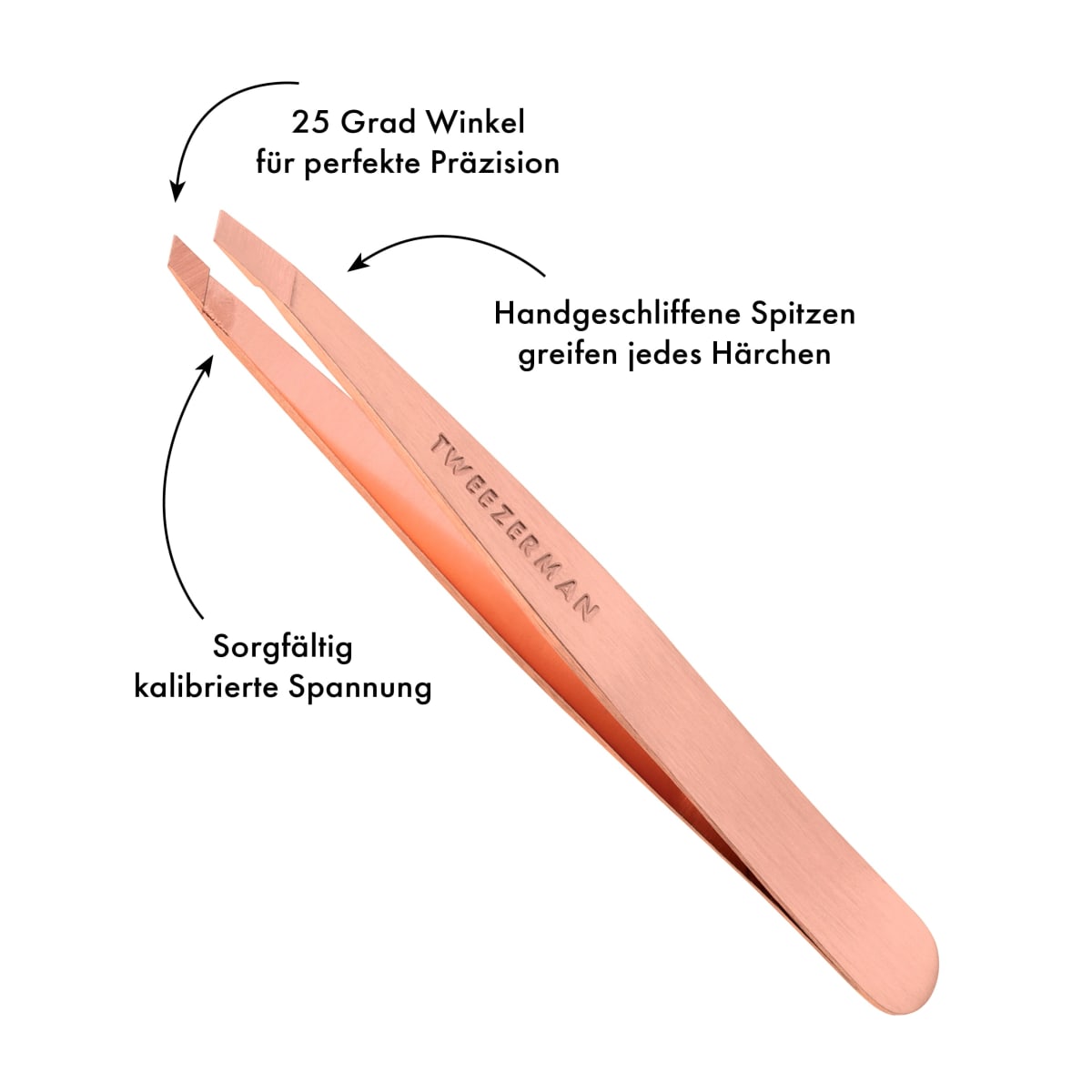 Pinzette Schräg Rosé Gold, 1 St