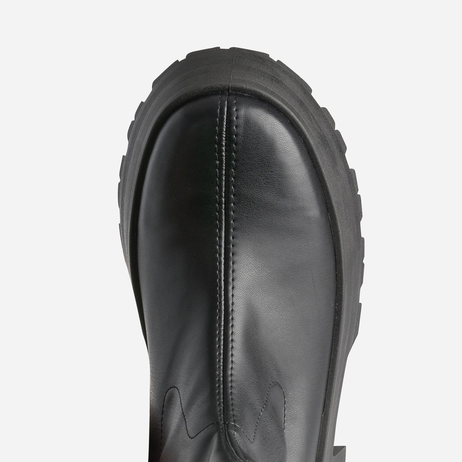 Boots TEXTO noir à semelle épaisse et crantée