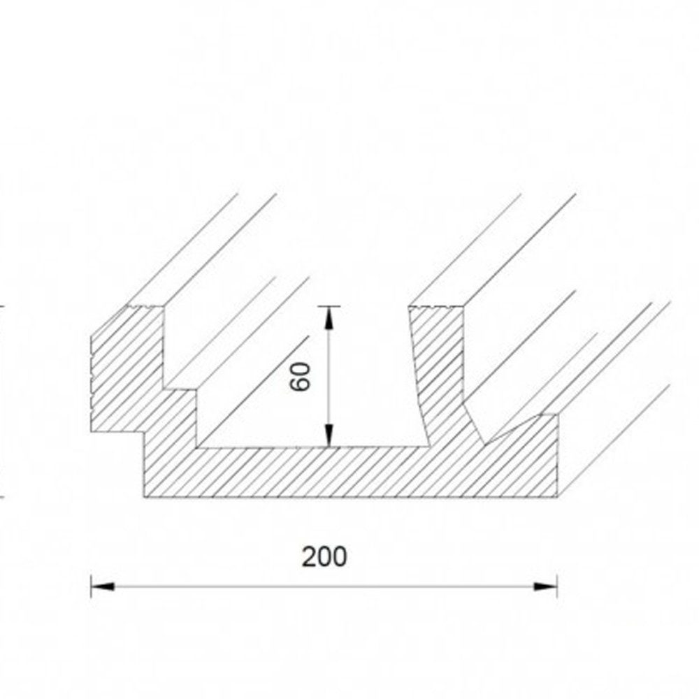 Licht-Trend Stuckleiste Dekor-Profil L Stuckleiste 1,2 m indirekt Wand oder Decke