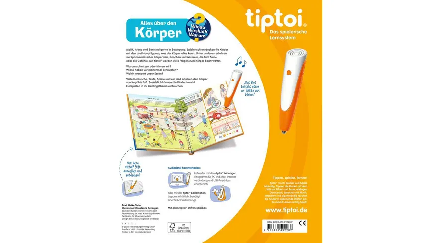 Ravensburger tiptoi - Wieso? Weshalb? Warum? Alles über den Körper, In Sachwissen eintauchen