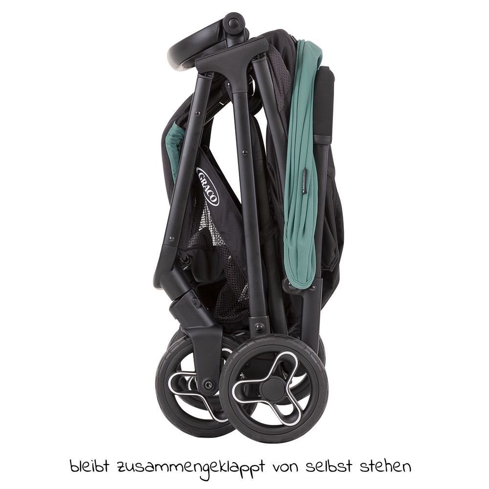 Graco Kinder-Buggy Myavo - Mint, Sportwagen mit Liegefunktion, Regenschutz nur 5,8 kg bis 22 kg faltbar