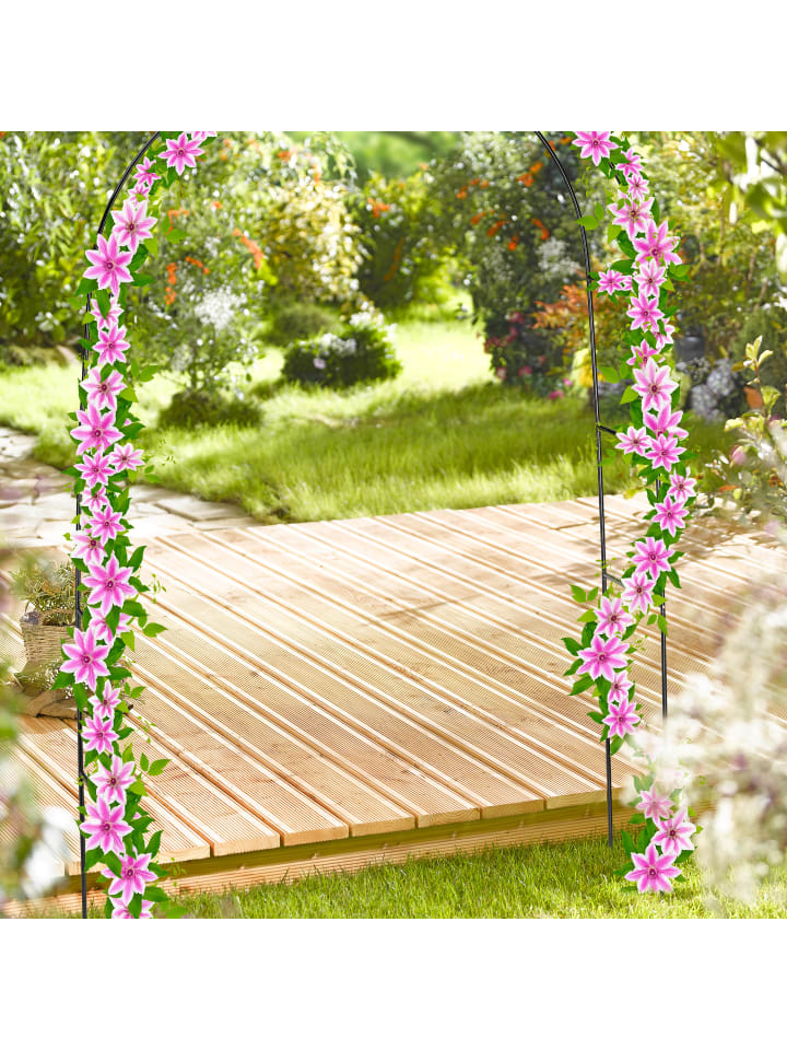 relaxdays Rosenbogen in Schwarz - (B)140 x (H)240 x (T)38,5 cm günstig kaufen onesize