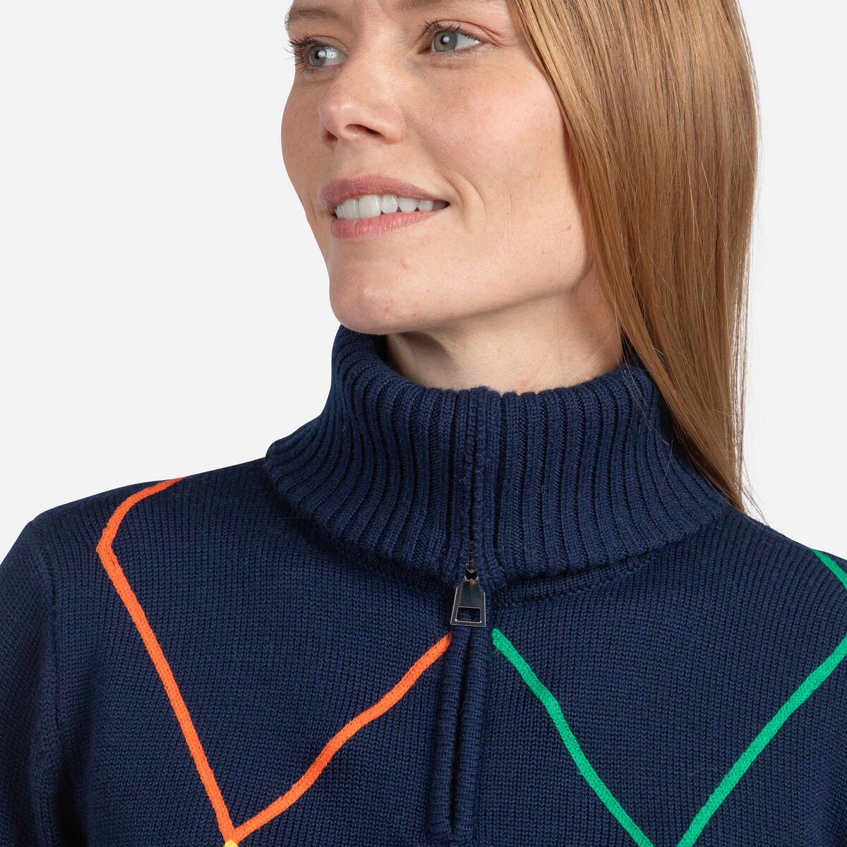 Damenpullover mit halblangem Reißverschluss JCC