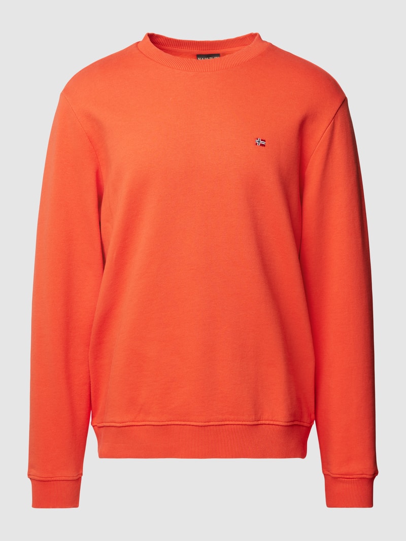 Sweatshirt mit Logo-Detail Modell 'balis' in orange