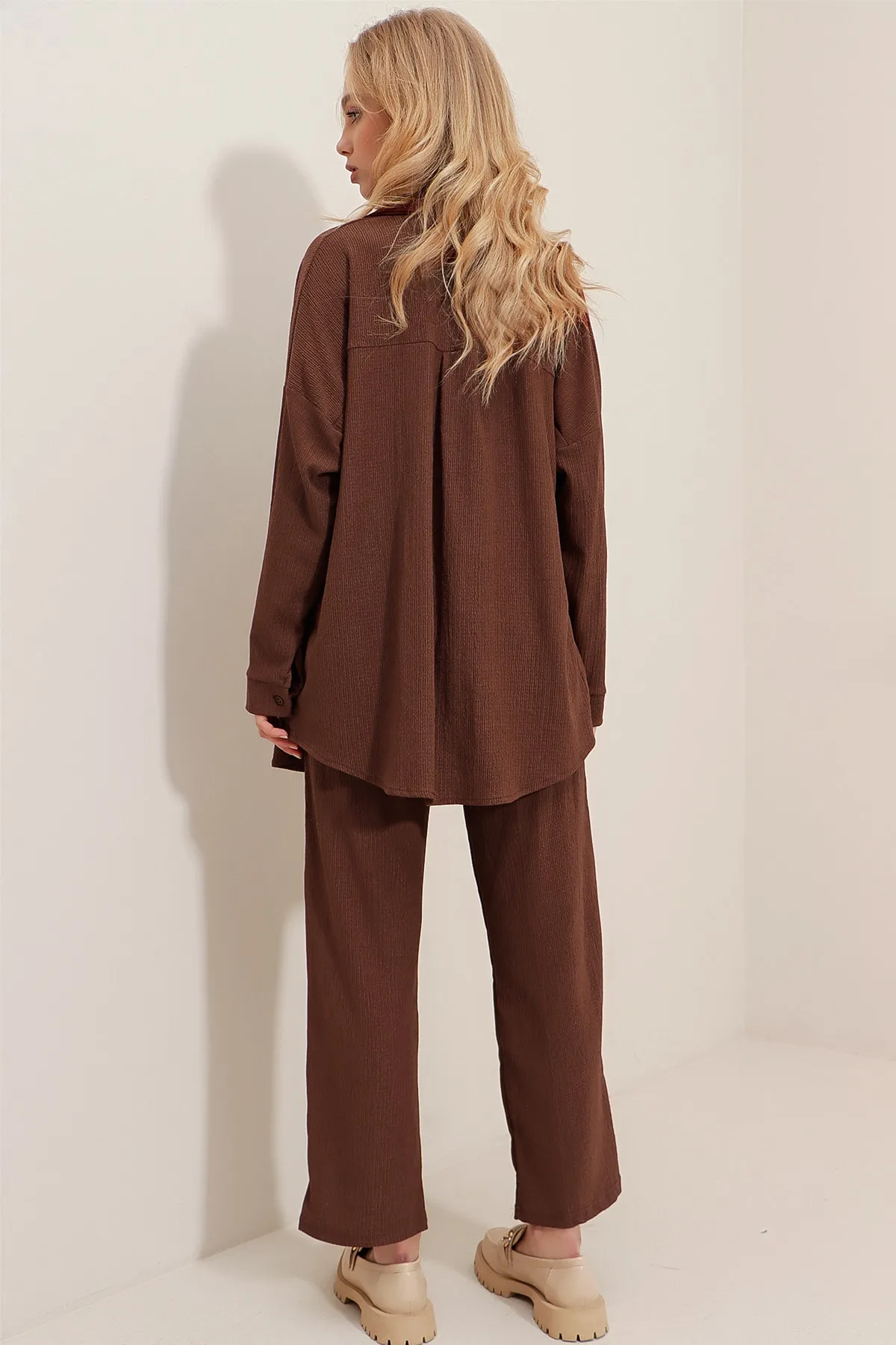 Trend Alaçatı Stili  Hemd - Braun - Relaxed Fit