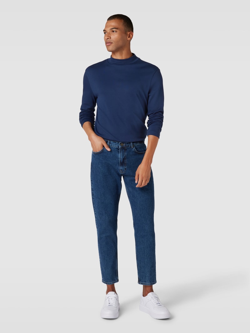 Pullover mit Turtleneck in dunkelblau