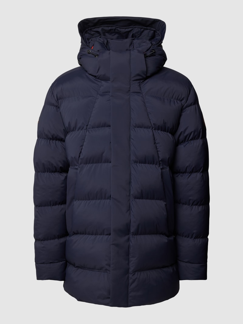 Steppjacke mit Kapuze in marineblau