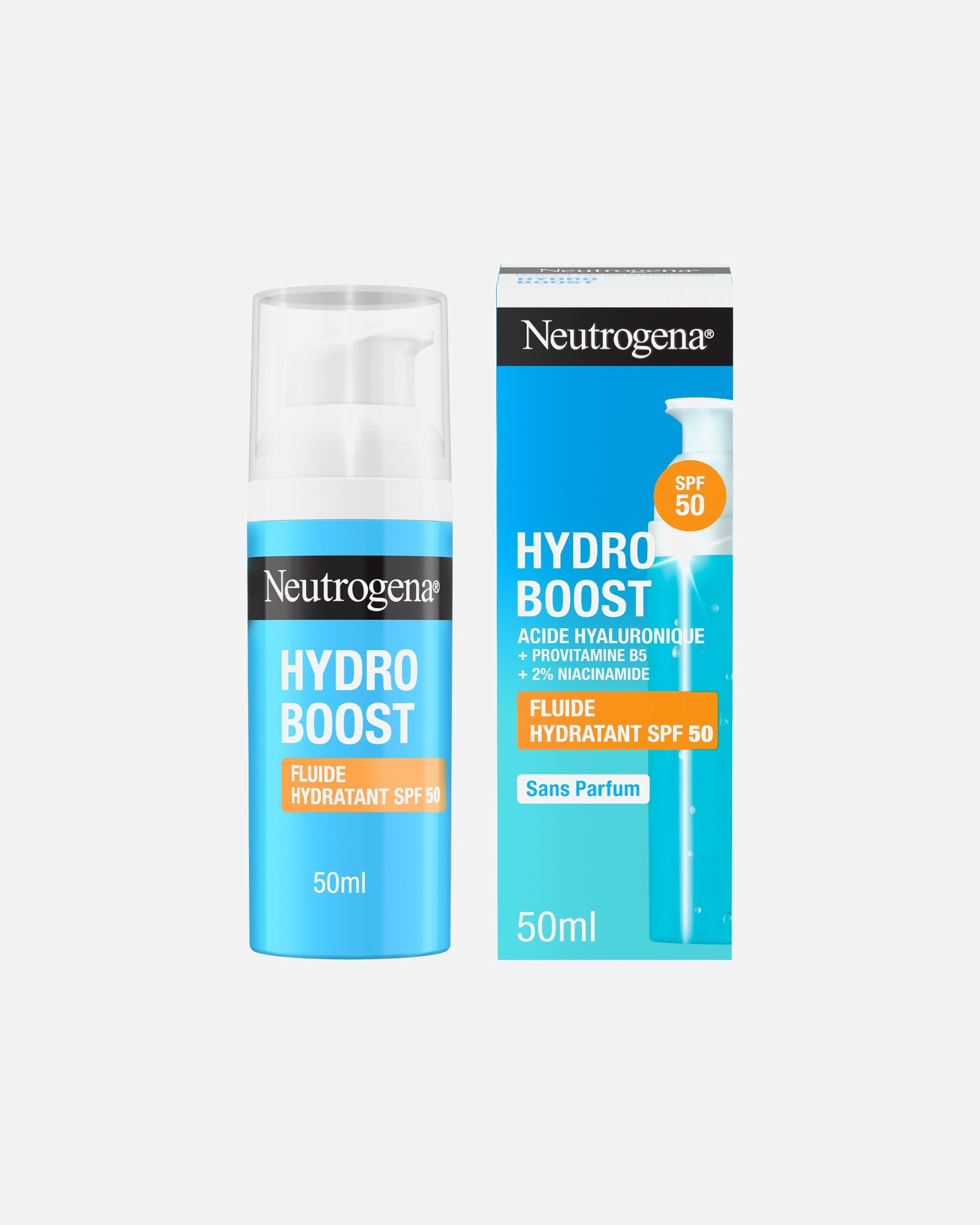 Neutrogena vlažilni fluid s hialuronsko kislino B5 in niacinamidom SPF 50