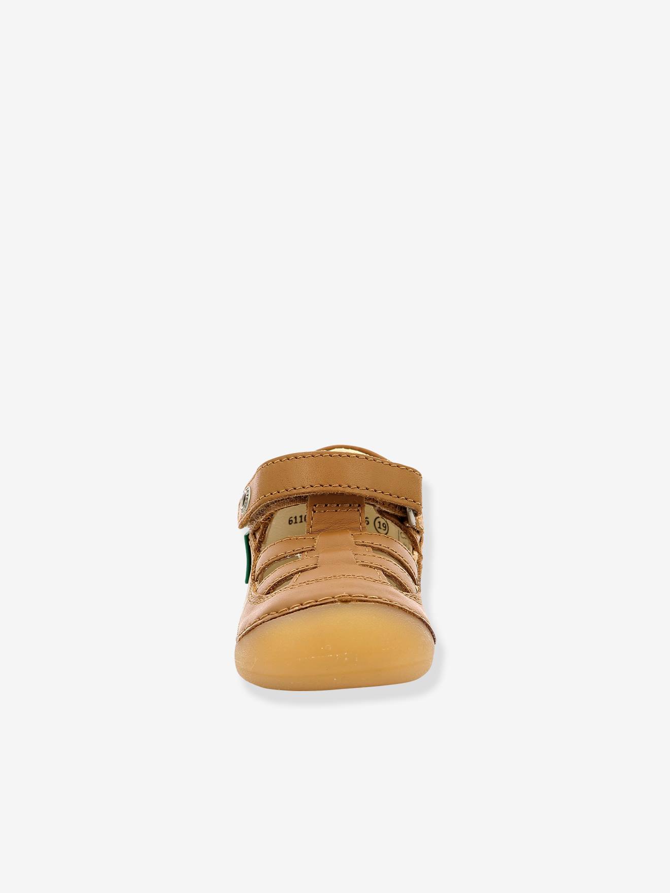 Sandales cuir bébé Sushy Originel Softers KICKERS® blanc