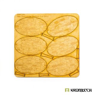 Wooden Planks 75x42 mm Oval Base Toppers (6)