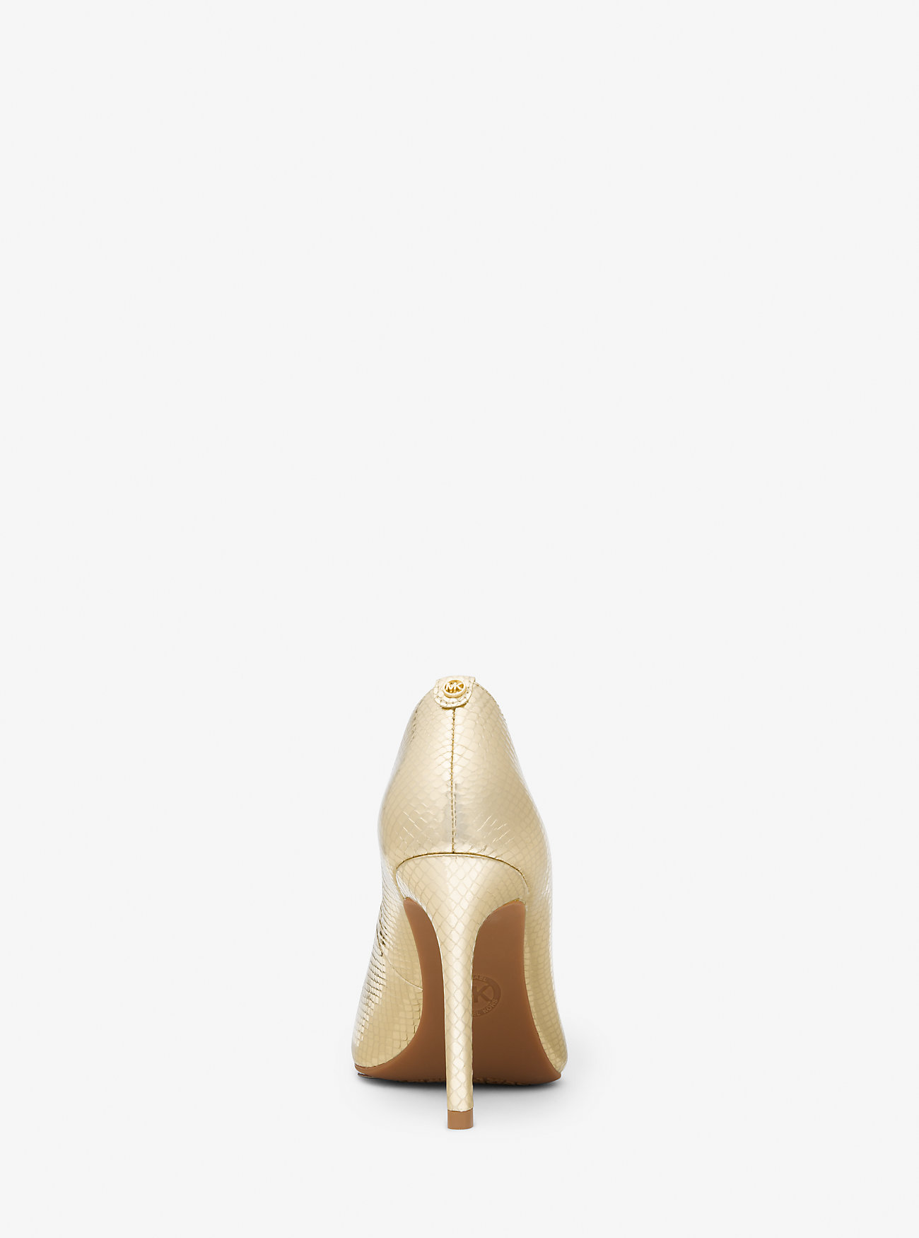 Alina Flex Metallic Slangepreget Lærpumps - BLEKEGYLL