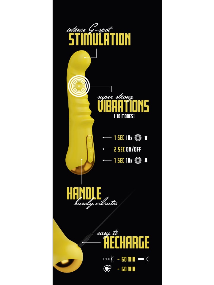 Your new favorite Vibrator G-Spot Vibrator in gelb günstig kaufen 20 cm