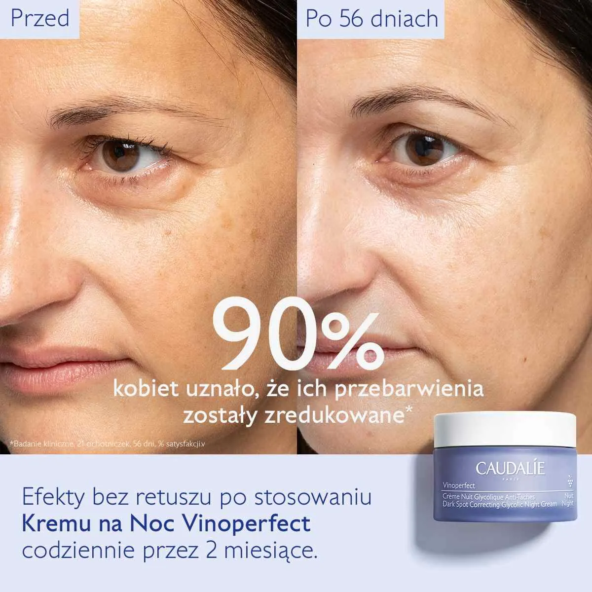 Caudalie Vinoperfect glikolna noćna krema za promjenu boje kože