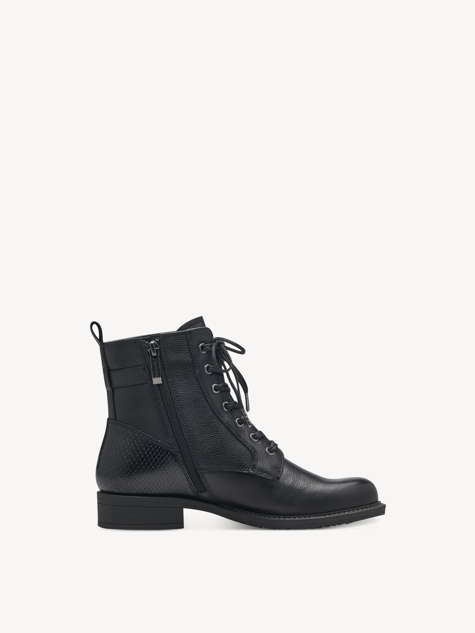 Bottine en cuir - noir