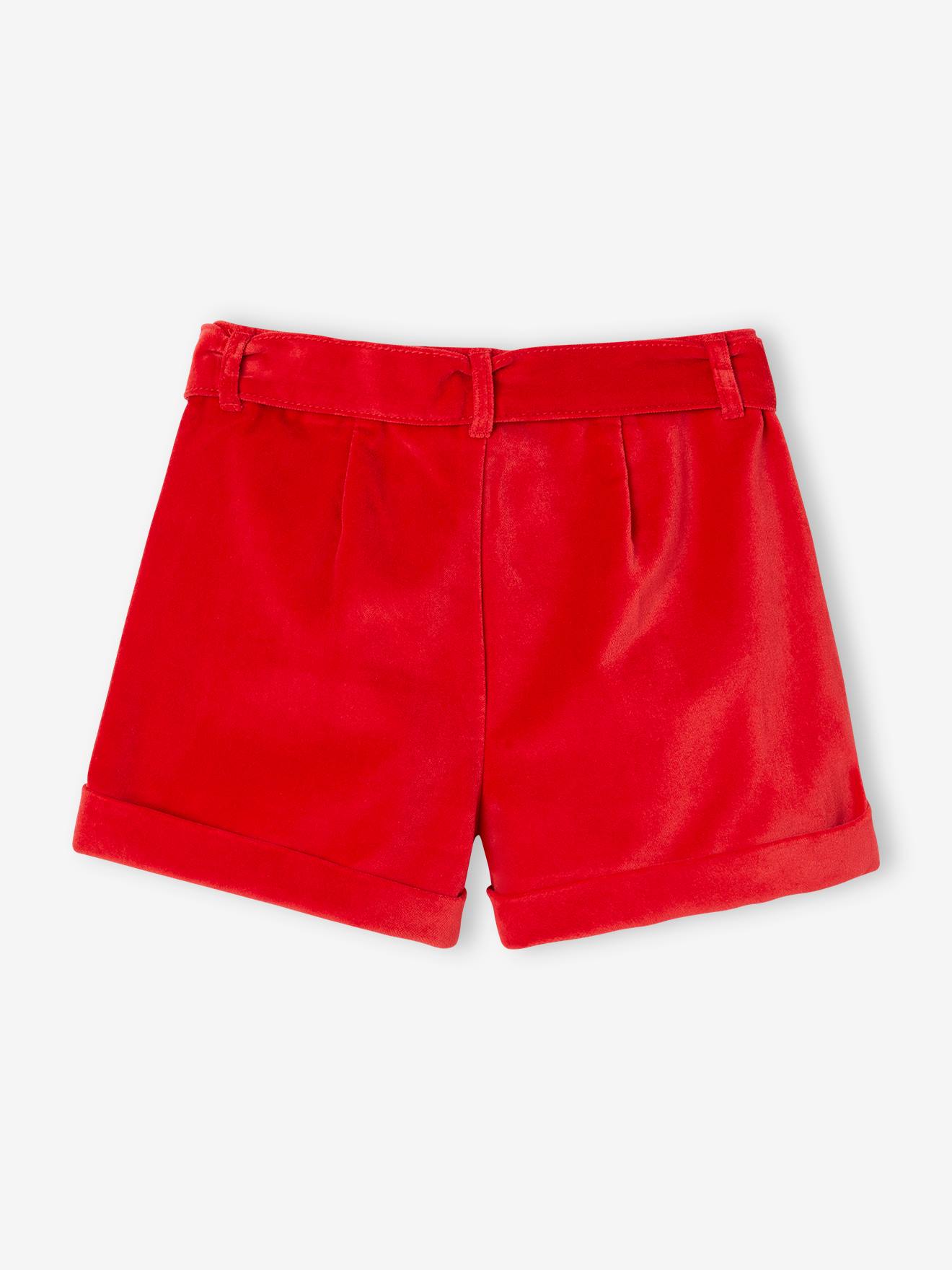 Vertbaudet Mädchen Shorts aus Samt - aubergine