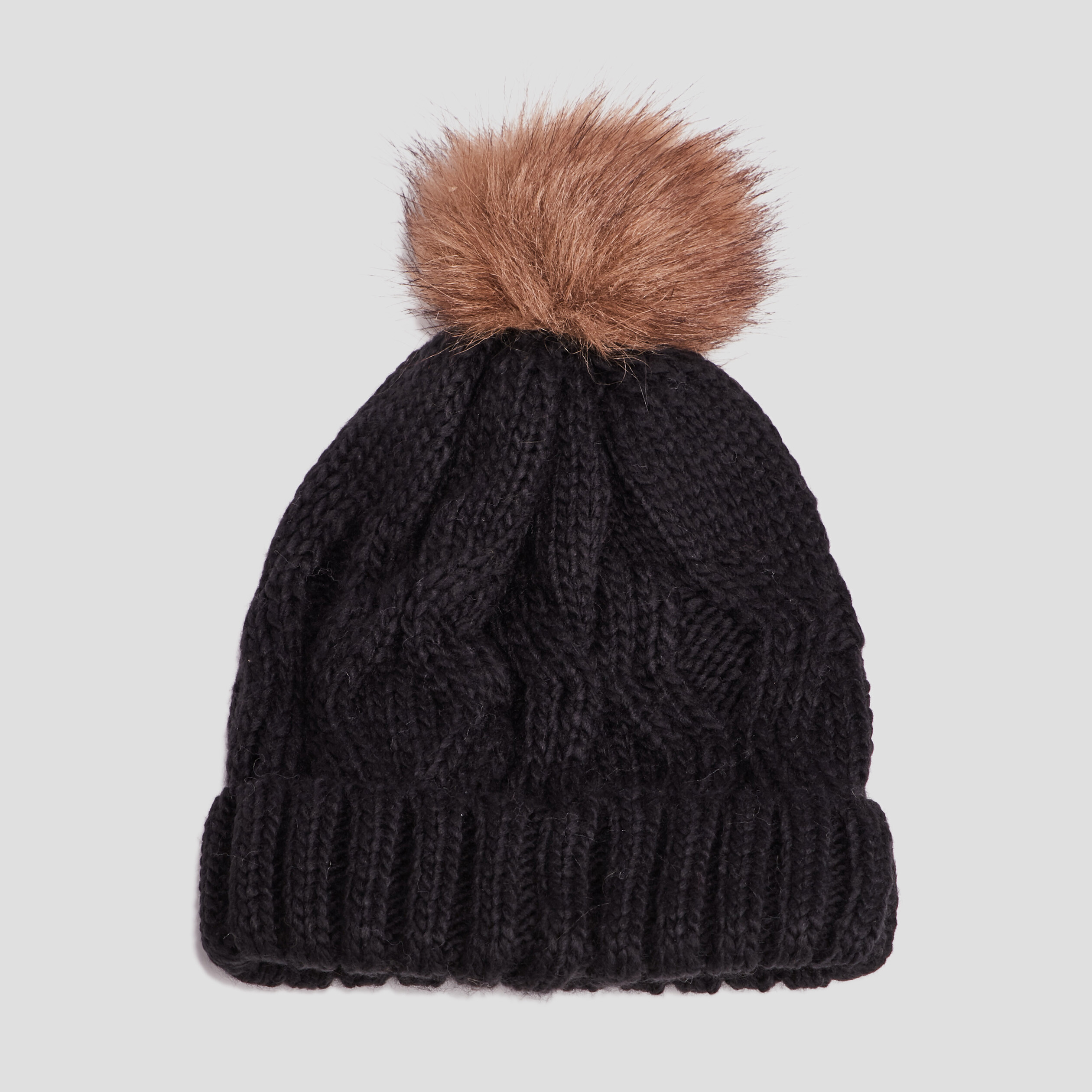 Bonnet à pompon noir femme | La Halle