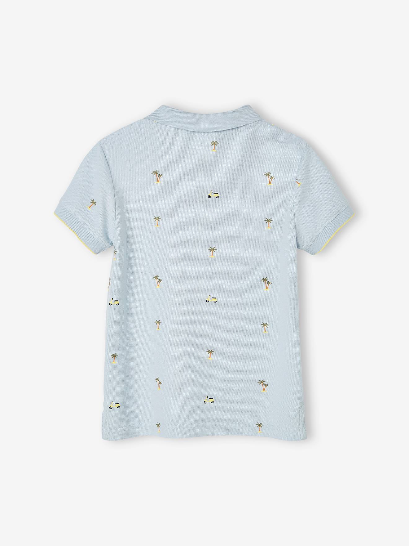 Vertbaudet Jungen Poloshirt, Pikee Oeko-Tex - wollweiß
