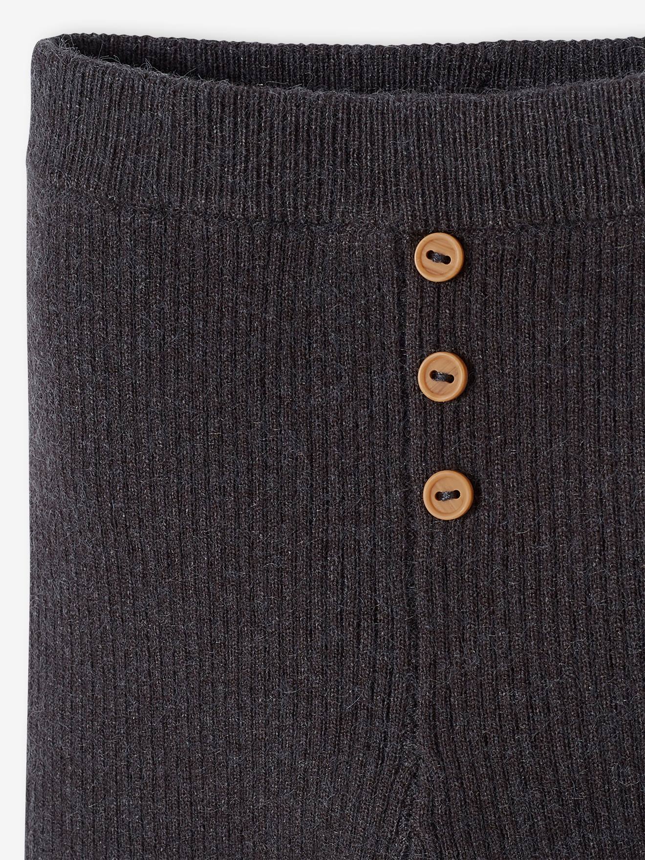 Legging bébé en tricot gris