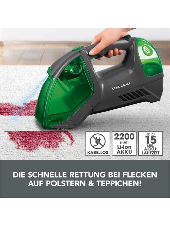 CLEANmaxx CLEANmaxx Polster- & Teppichreiniger kabellos 3in1 - anthrazit/grün günstig kaufen onesize