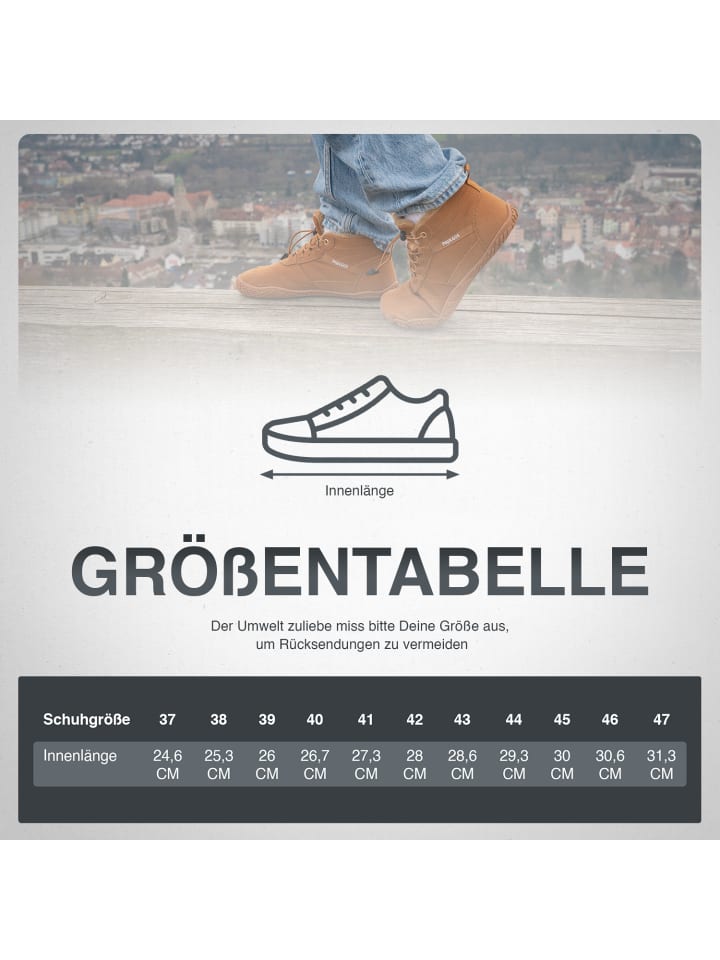 PAULGOS Winterbarfußschuhe, unisex, Größe 37-47 in 3 Farben in Braun günstig kaufen