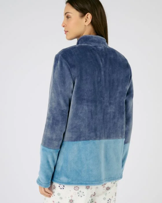 Gilet polaire zippé bicolore